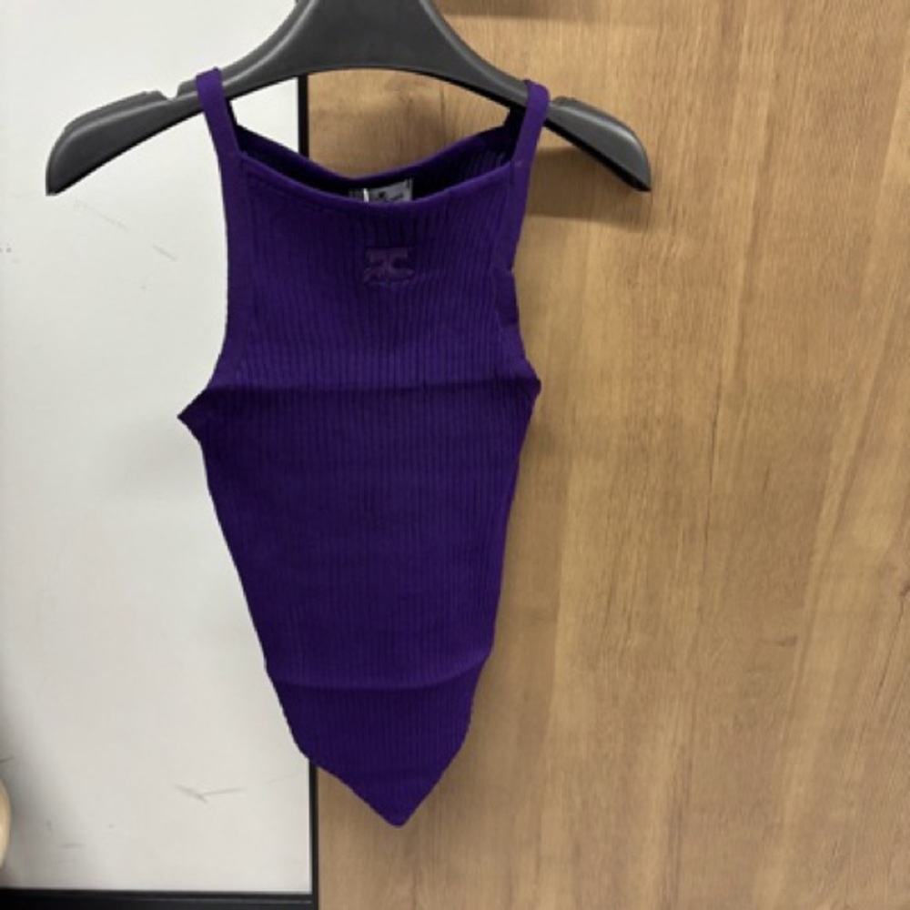 Courrèges Purple Strapless Tank Top